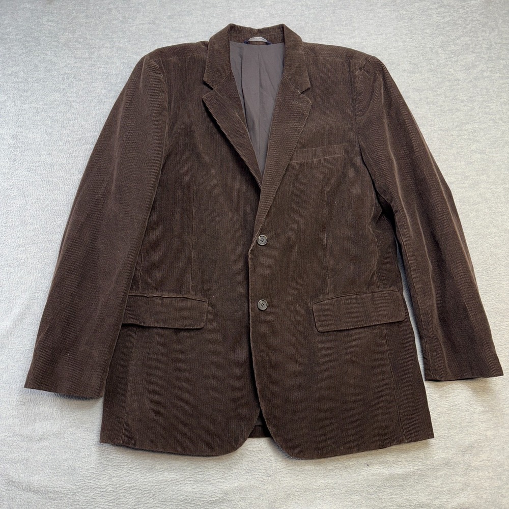 GAP Blazer Mens Large Brown Corduroy Sport Coat Jacket Lined Y2K Academia Casual